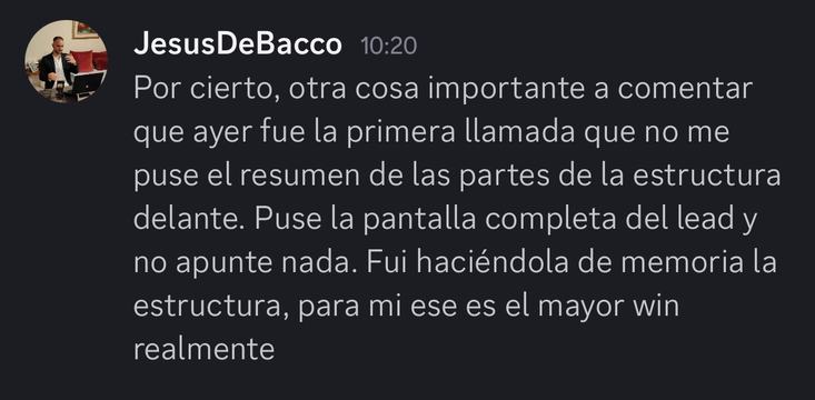 Captura de venta real de un closer