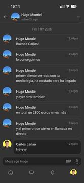 Captura de venta real de un closer