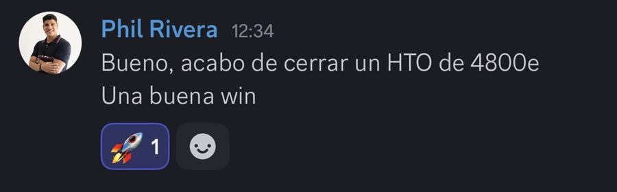 Captura de venta real de un closer