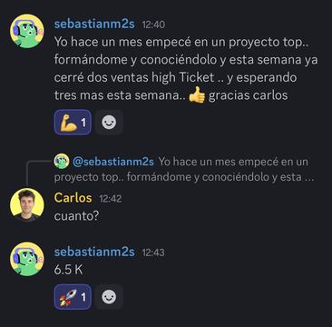 Captura de venta real de un closer
