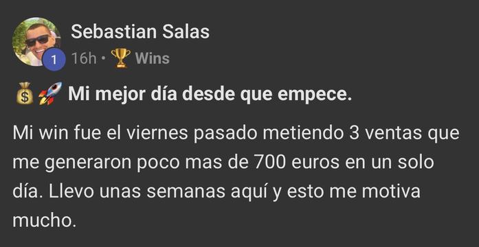 Captura de venta real de un closer