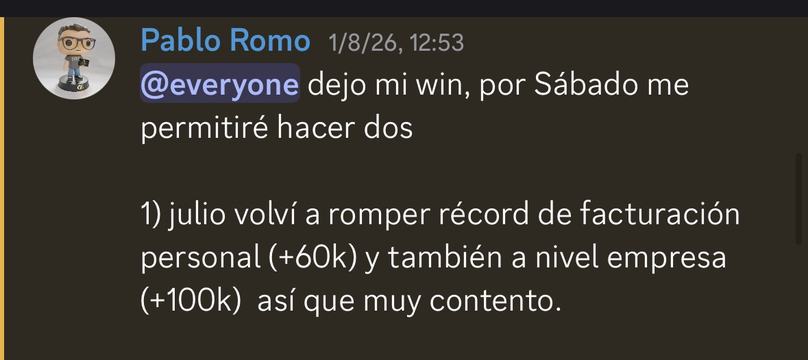 Captura de venta real de un closer