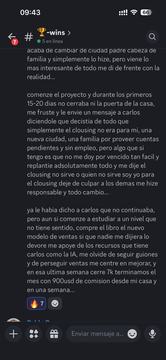Captura de venta real de un closer