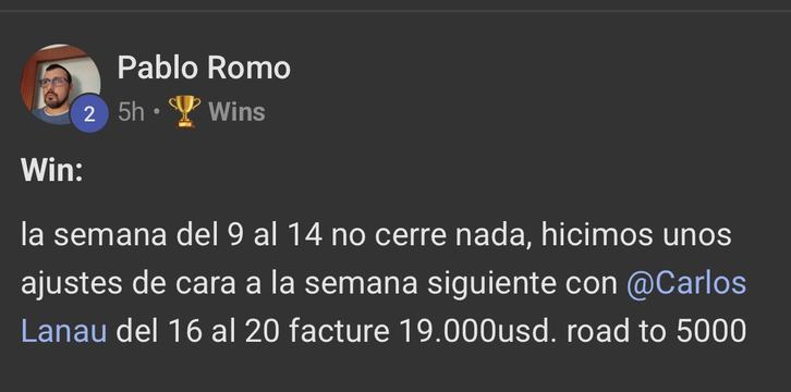 Captura de venta real de un closer