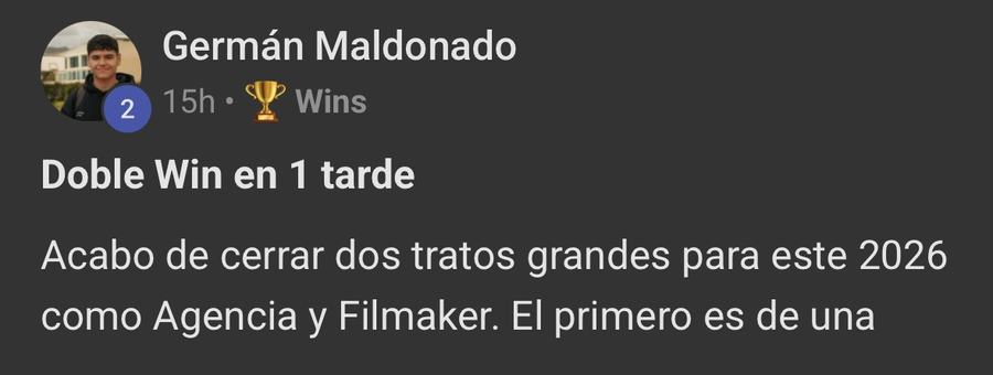 Captura de venta real de un closer